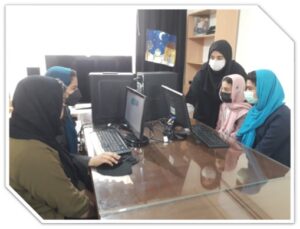 حضور خانم‌های نابینا و کم‌بینا در کلاس کامپیوتر انجمن نابینایان ارسنجان