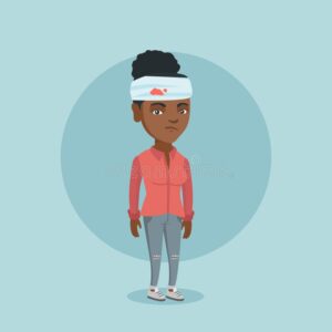 نقاشی مردی با سر باندپیچی شده