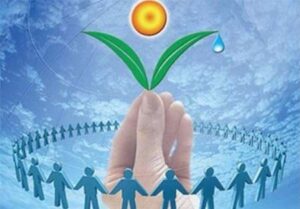 تصویری نمادین از سمن‌ها که افراد دایره‌وار ایستاده و دست یکدیگر را گرفته‌اند ...