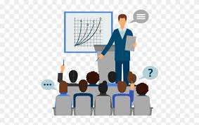 clip art برگزاری یک همایش - علامت سؤال بالای سر حاضرین