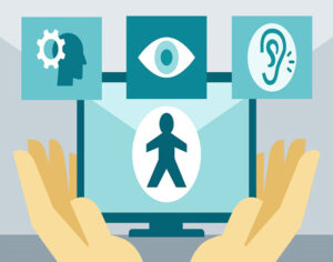 نماد دسترس پذیری فضای مجازی برای تمامی اقشار دارای معلولیت