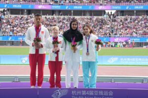 اهدای مدال قهرمانان دو و میدانی