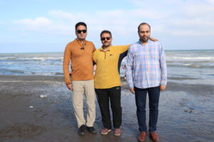 برخی اعضای انجمن در ساحل خزر